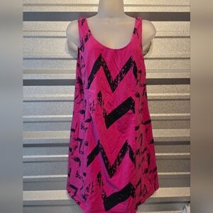 Joe Boxer Fuchsia and Black Tank Dress